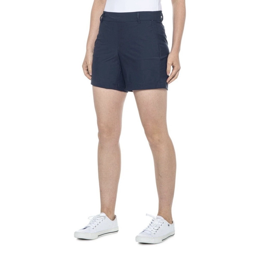 Spanx Shorts Womens XL Blue Stretch Pockets Sunshine 4" Casual Basic Day